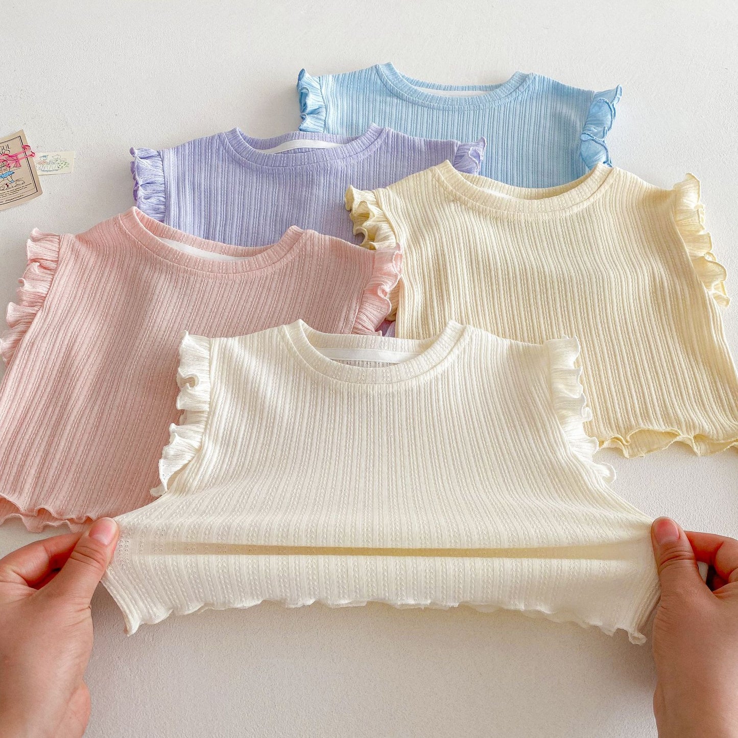 Holzohrweste Baby Modische Shorts im koreanischen Stil Mode Zweiteiliger Anzug