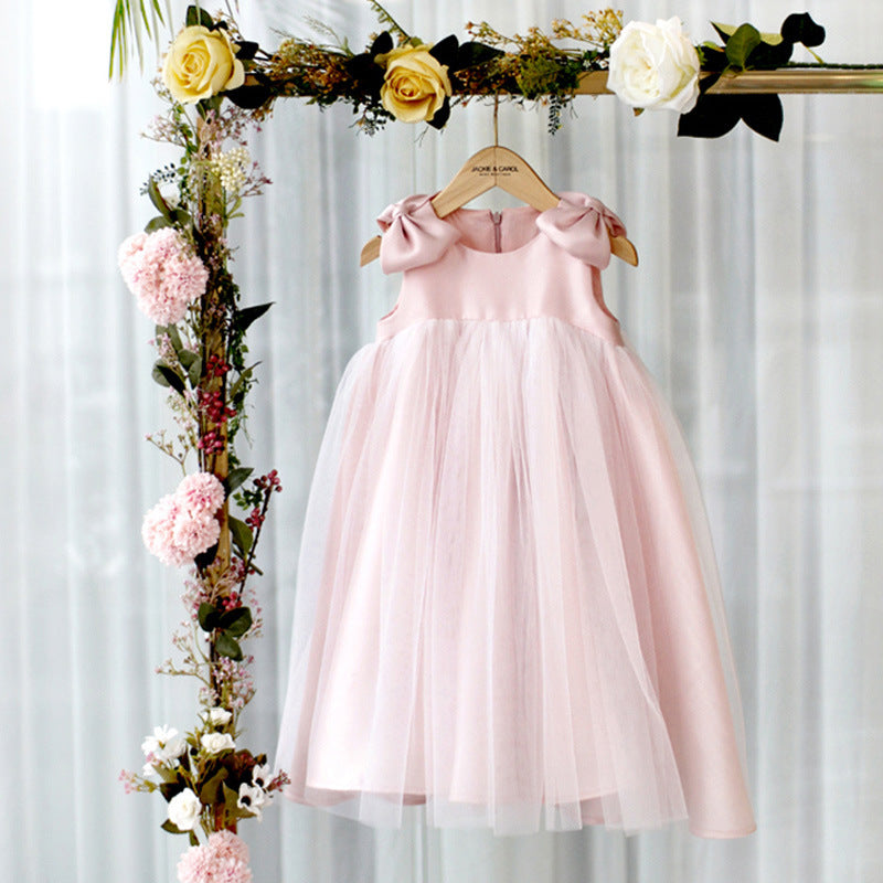 Baby Mädchen Prinzessin Kleid Blumenmädchen Hochzeit Puffy Garn Kleid