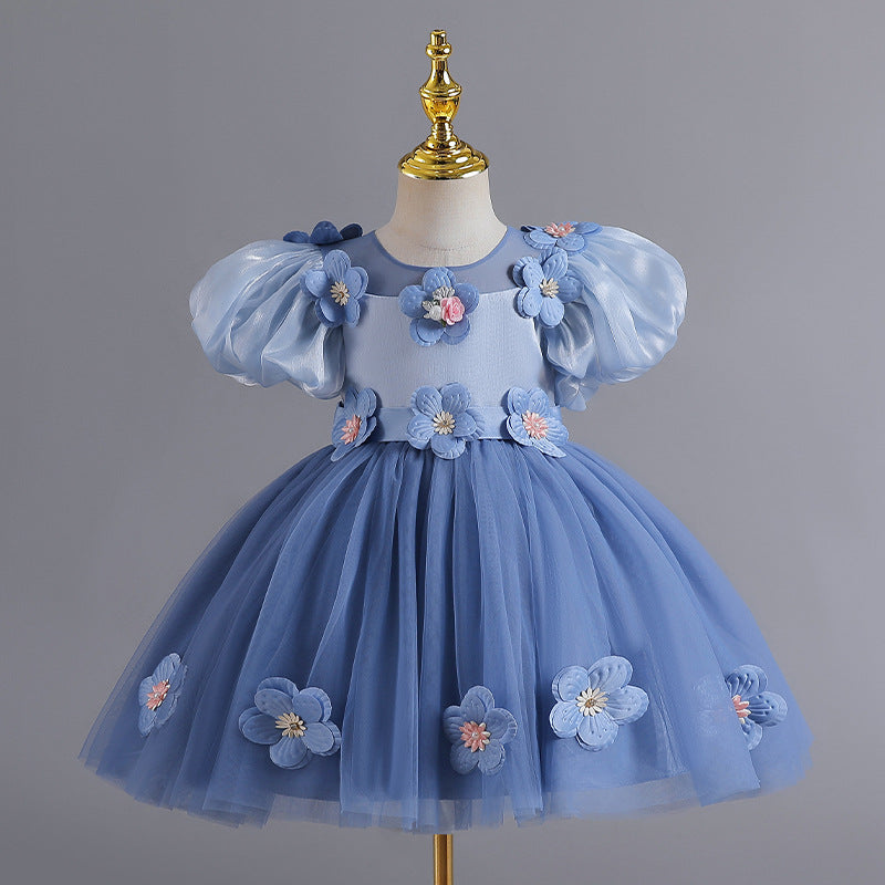 Modisches High-End-Blumenkleid für Mädchen