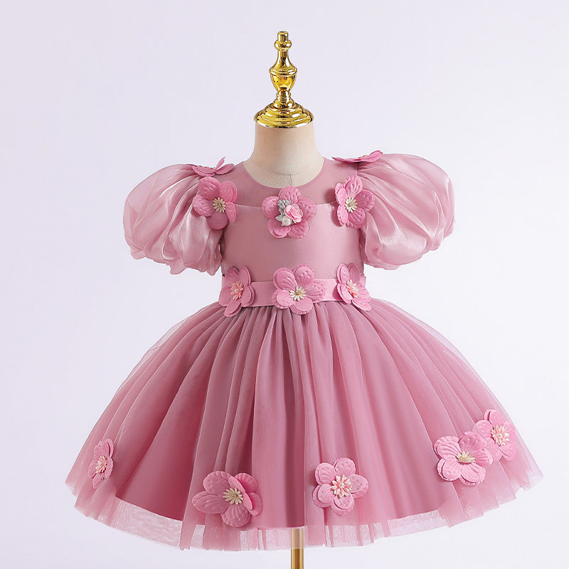 Modisches High-End-Blumenkleid für Mädchen