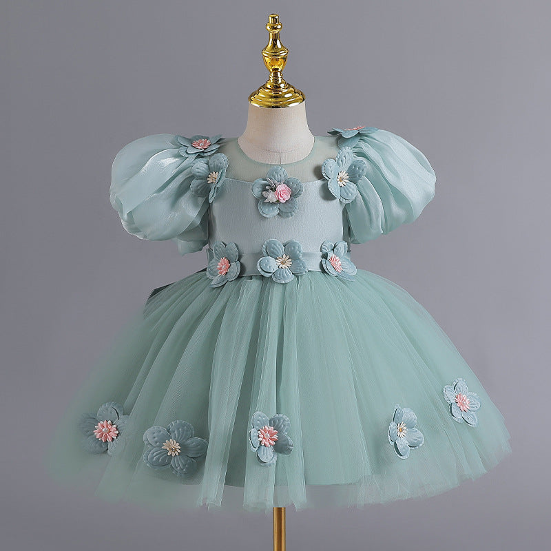 Modisches High-End-Blumenkleid für Mädchen