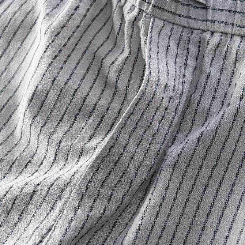 Simple Tether Casual Men's Contrast Color Striped Ankle-length Pants
