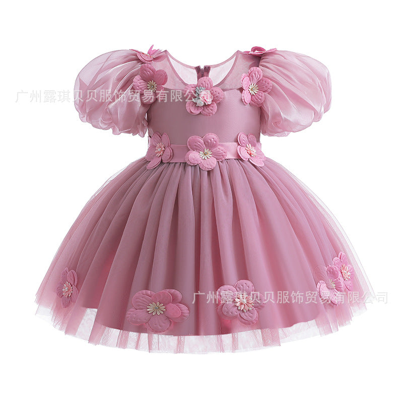 Modisches High-End-Blumenkleid für Mädchen