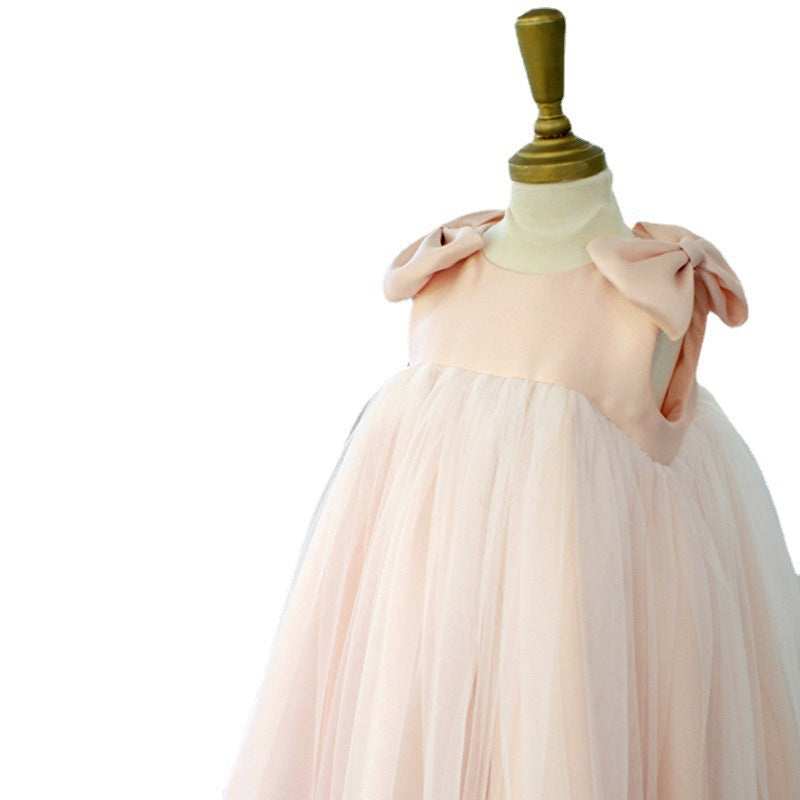 Baby Mädchen Prinzessin Kleid Blumenmädchen Hochzeit Puffy Garn Kleid