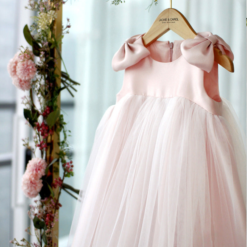Baby Mädchen Prinzessin Kleid Blumenmädchen Hochzeit Puffy Garn Kleid