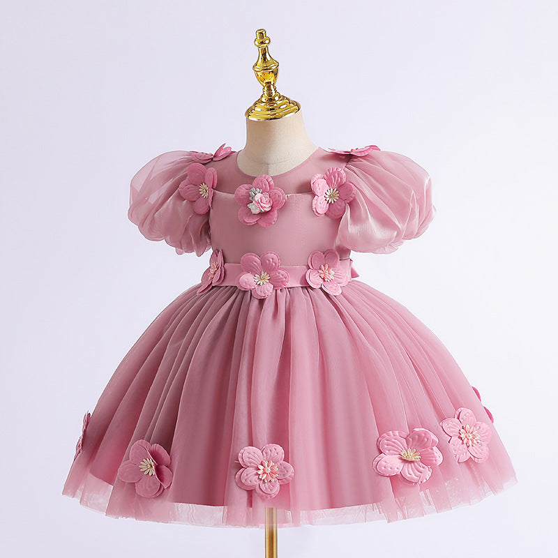Modisches High-End-Blumenkleid für Mädchen
