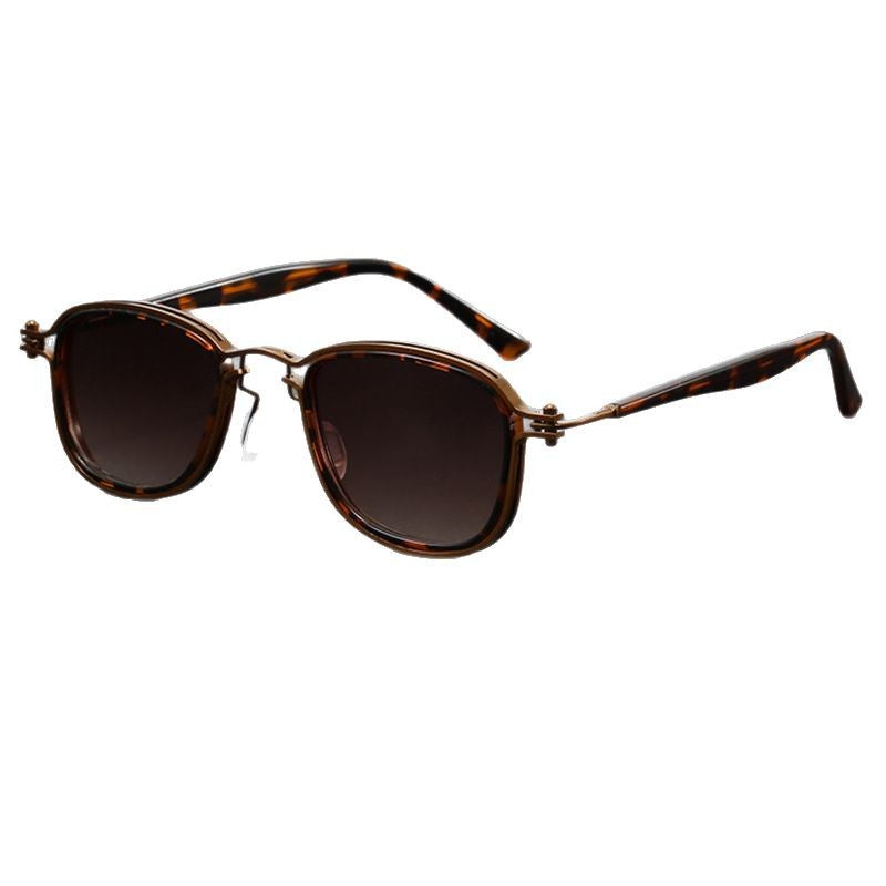 Plastic Metal Retro Square Frame Sunglasses