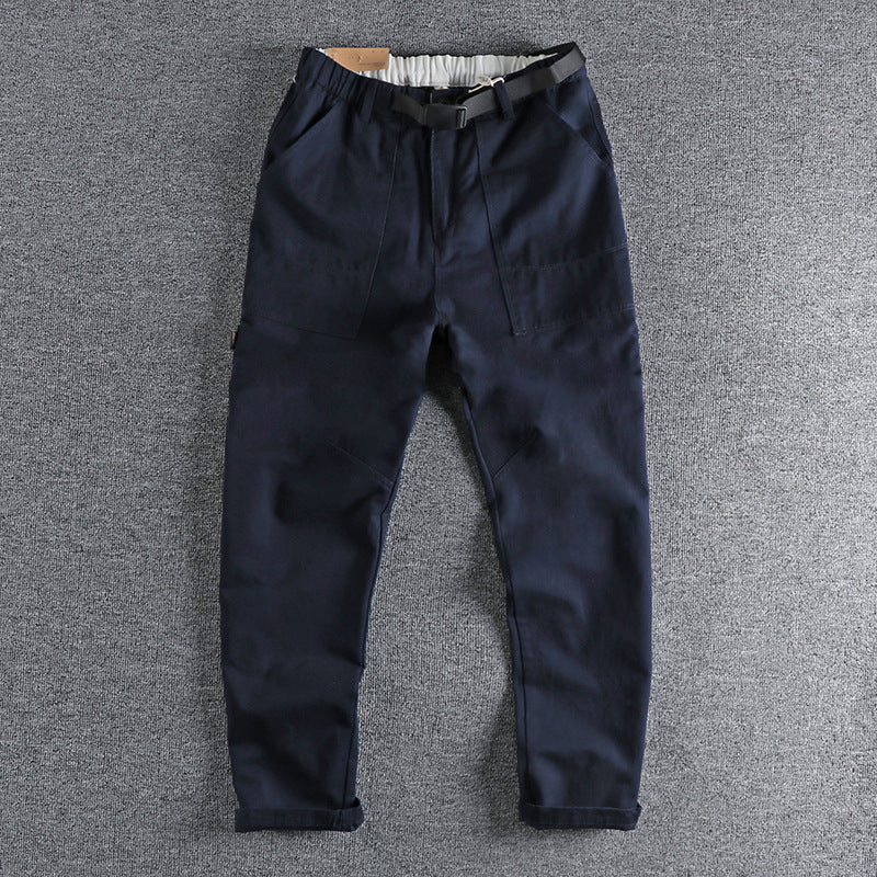 N I Buckle Belt Three-dimensional Cutting Workwear Casual Pants