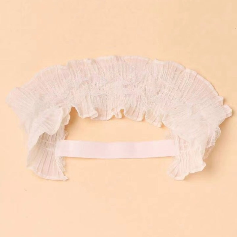 Kinder Spitze Dekor Hut Sommer Dünne Prinzessin Pflege Tür Bogen Baby Mädchen Haar Band