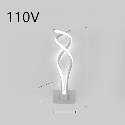 مصباح حائط LED لغرفة النوم بتصميم بسيط على الطراز الاسكندنافي