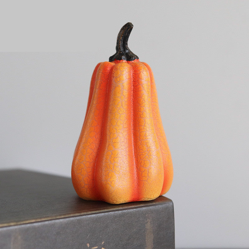 Neu Halloween Kürbis Laterne Simulation Kürbis LED Kerze Lampe Harz Leucht Kürbis