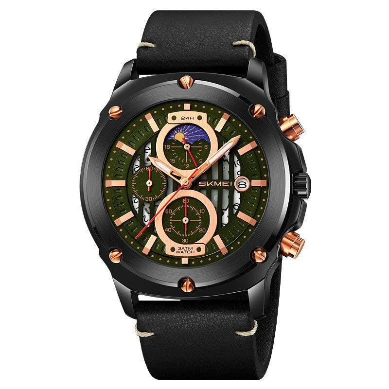 Multi-functional Star Timing Quartz Watch For Men