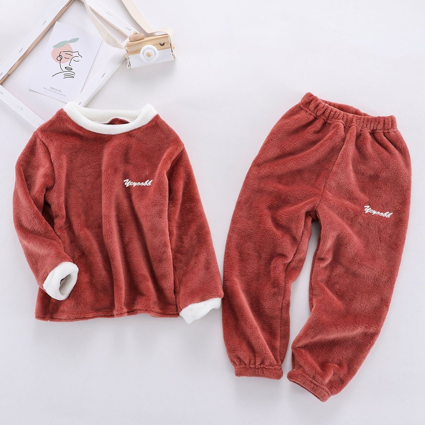 Children's Suits Autumn And Winter Velvet Men And Women - X2-Shopping
