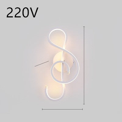 مصباح حائط LED لغرفة النوم بتصميم بسيط على الطراز الاسكندنافي