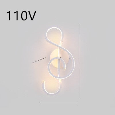 مصباح حائط LED لغرفة النوم بتصميم بسيط على الطراز الاسكندنافي