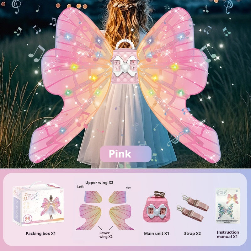 Kinder Elektrische Schmetterling Leuchtende Flügel Spielzeug Mädchen