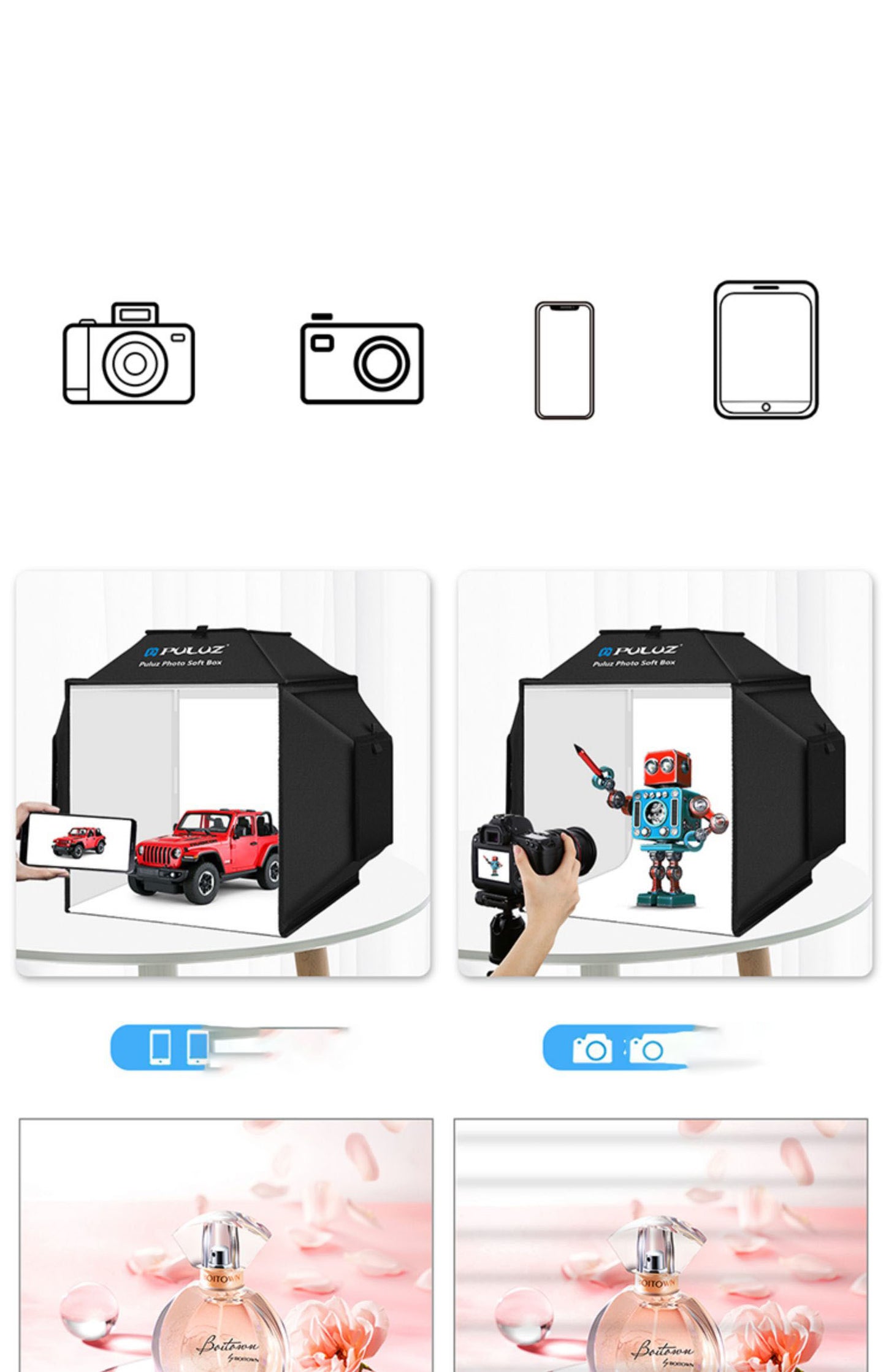 40cm Kleine Studio LED Folding Produkt Foto Licht Box Einfache Schießen Licht