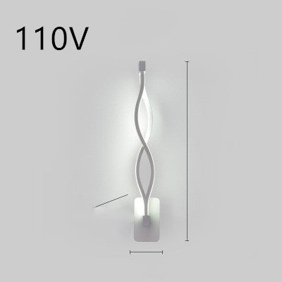 مصباح حائط LED لغرفة النوم بتصميم بسيط على الطراز الاسكندنافي