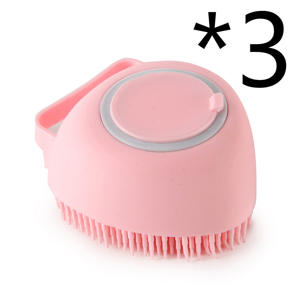 Silicone Dog Bath Massage Gloves Brush Pet Cat Bathroom Cleaning Tool Comb Brush For Dog Can Pour Shampoo Dog Grooming Supplies - X2-Shopping