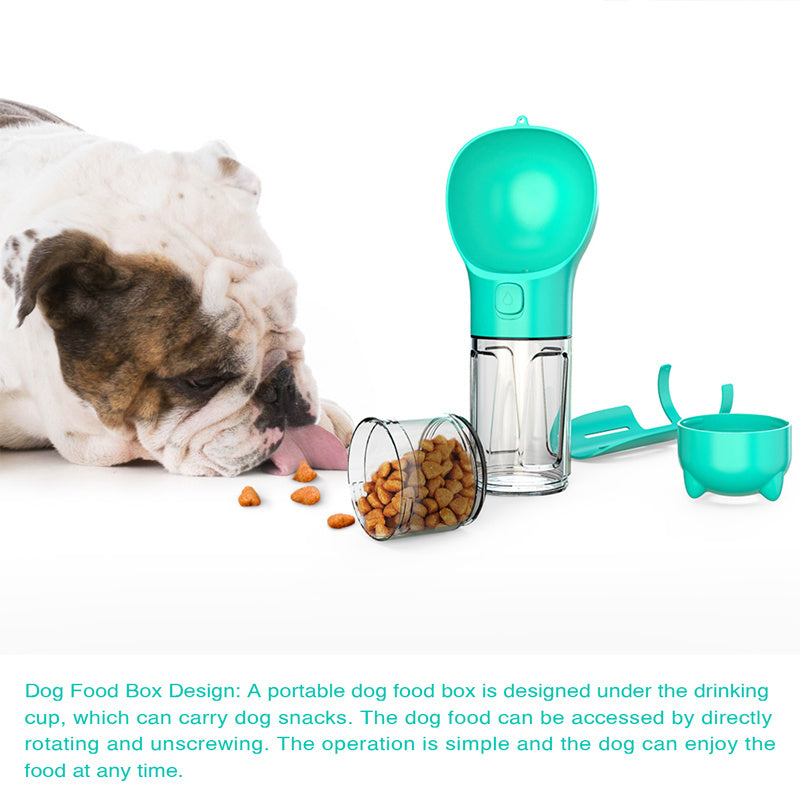 Pet Water Bottle Feeder Bowl Garbage Bag Storage Portable Pet Outdoor Travel 3 In 1 Dog Water Bottle - X2-Shopping