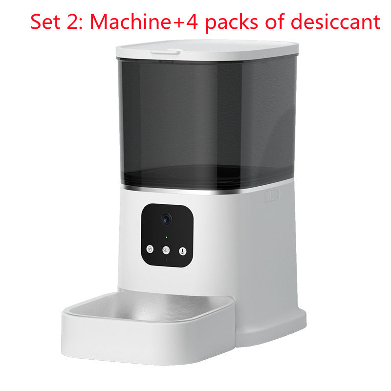 Pet Automatic Feeder Large Capacity Smart Voice Recorder APP Control Timer Feeding Cat Dog Food Dispenser With WiFi Pet Bowl - X2-Shopping