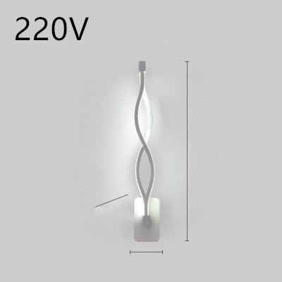 مصباح حائط LED لغرفة النوم بتصميم بسيط على الطراز الاسكندنافي