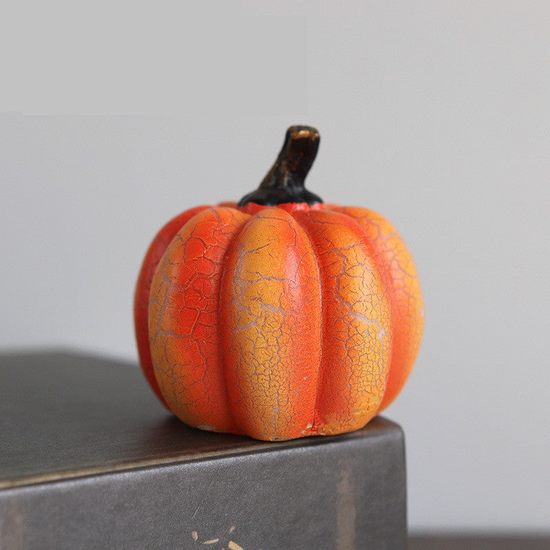Neu Halloween Kürbis Laterne Simulation Kürbis LED Kerze Lampe Harz Leucht Kürbis