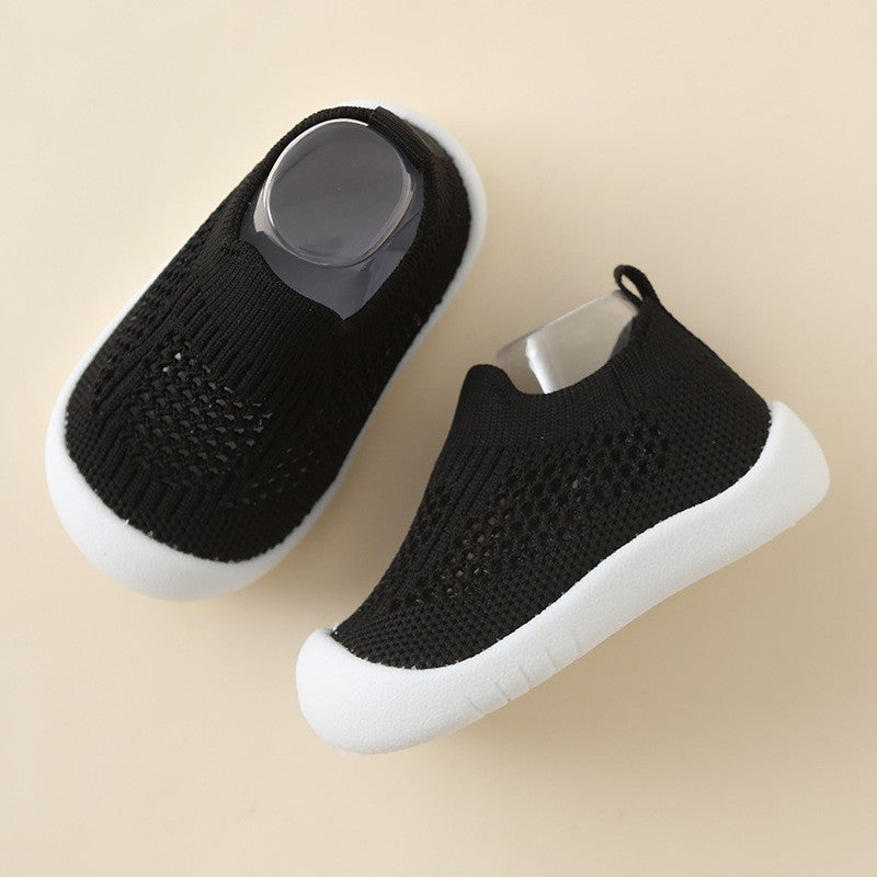 Baby- und Kleinkindschuhe, weiche Sohle, rutschfest, leicht, fliegend, gewebt
