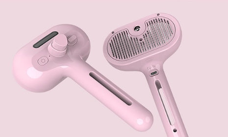 Pet Comb Self Cleaning Pets Hair Remover Brush For Dogs Grooming Tools Dematting Comb Built-in Mist Humidifier Pet Products - X2-Shopping