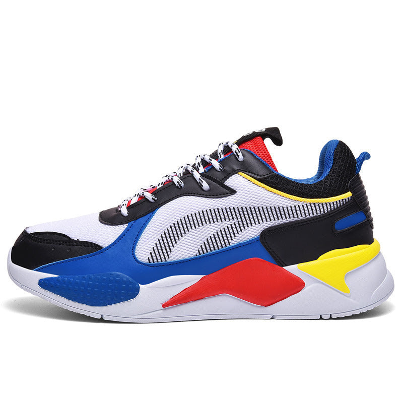 Lightweight Casual Sports Running Shoes Contrast Color Mesh Breathable Clunky Sneakers