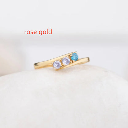 Mother Gift 925K Silver Dainty Ring