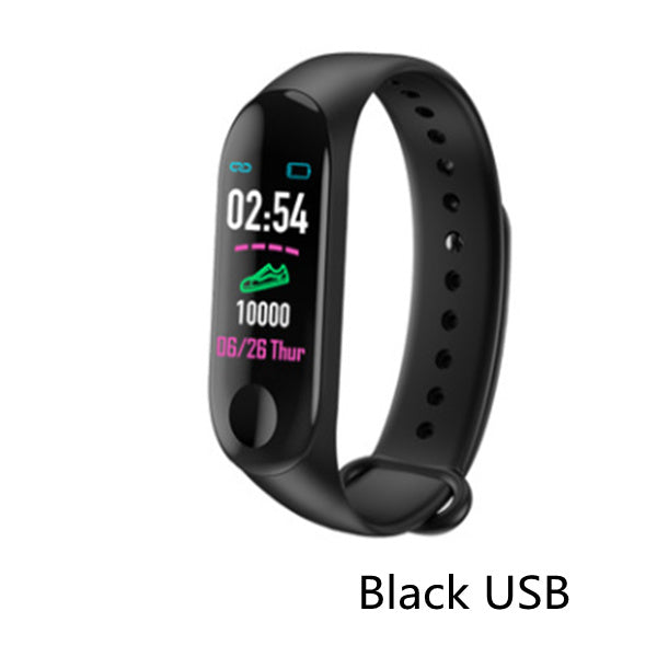 Kompatibel mit Smart-Armband, Herzfrequenz- und Blutdruckmessgerät, Schrittinformationen, Push-Smart-Erinnerung, Farbarmband
