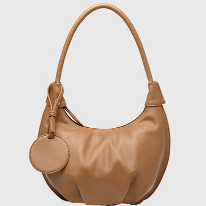 Portable Underarm Bag Leisure Soft Leather Versatile Shoulder Dumpling Bag