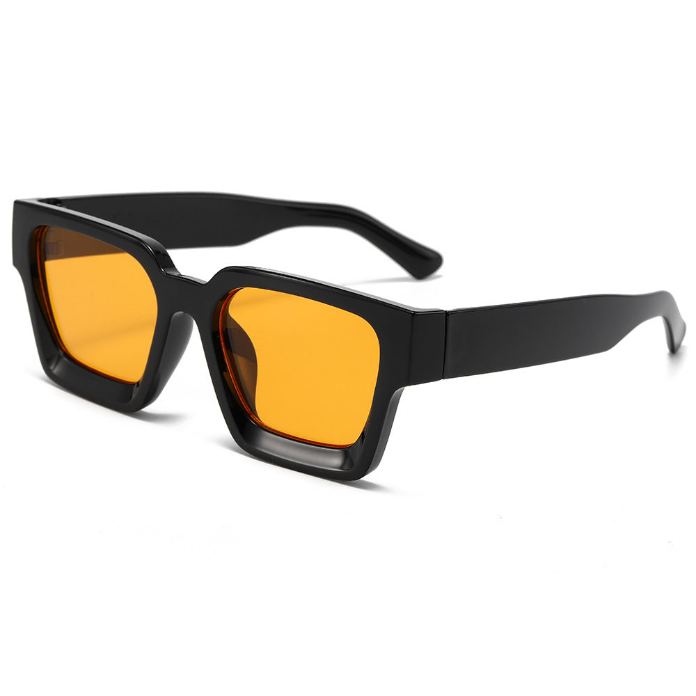 Classic Thick Square Frame Sunglasses Men's Driving UV Protection