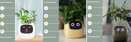 Smart Planter – Endloser Spaß – Über 49 ausdrucksstarke Ausdrücke – 7 intelligente Sensoren und KI-Chips machen das Pflanzenaufziehen einfach und unterhaltsam