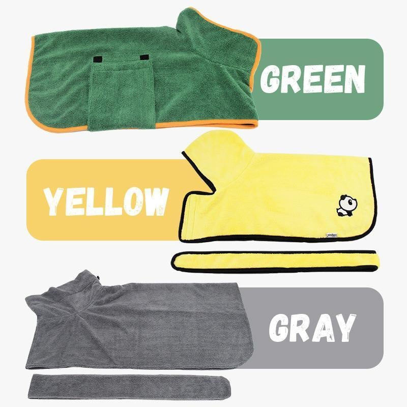 Absorbent Pet Bathrobe With Waist-wrapped Microfiber - X2-Shopping