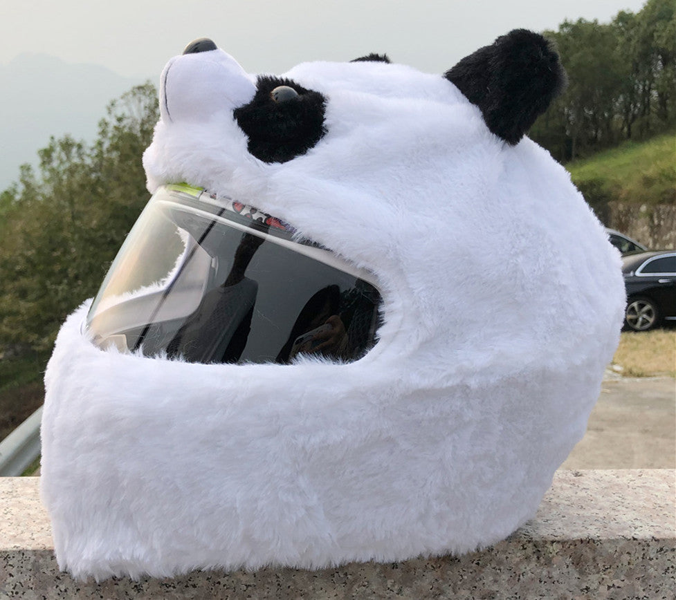 Helmschutz Kopfbedeckung Vollhelm Cartoon Plüsch Panda Frosch Welpe enthüllt Helm Sportwagen