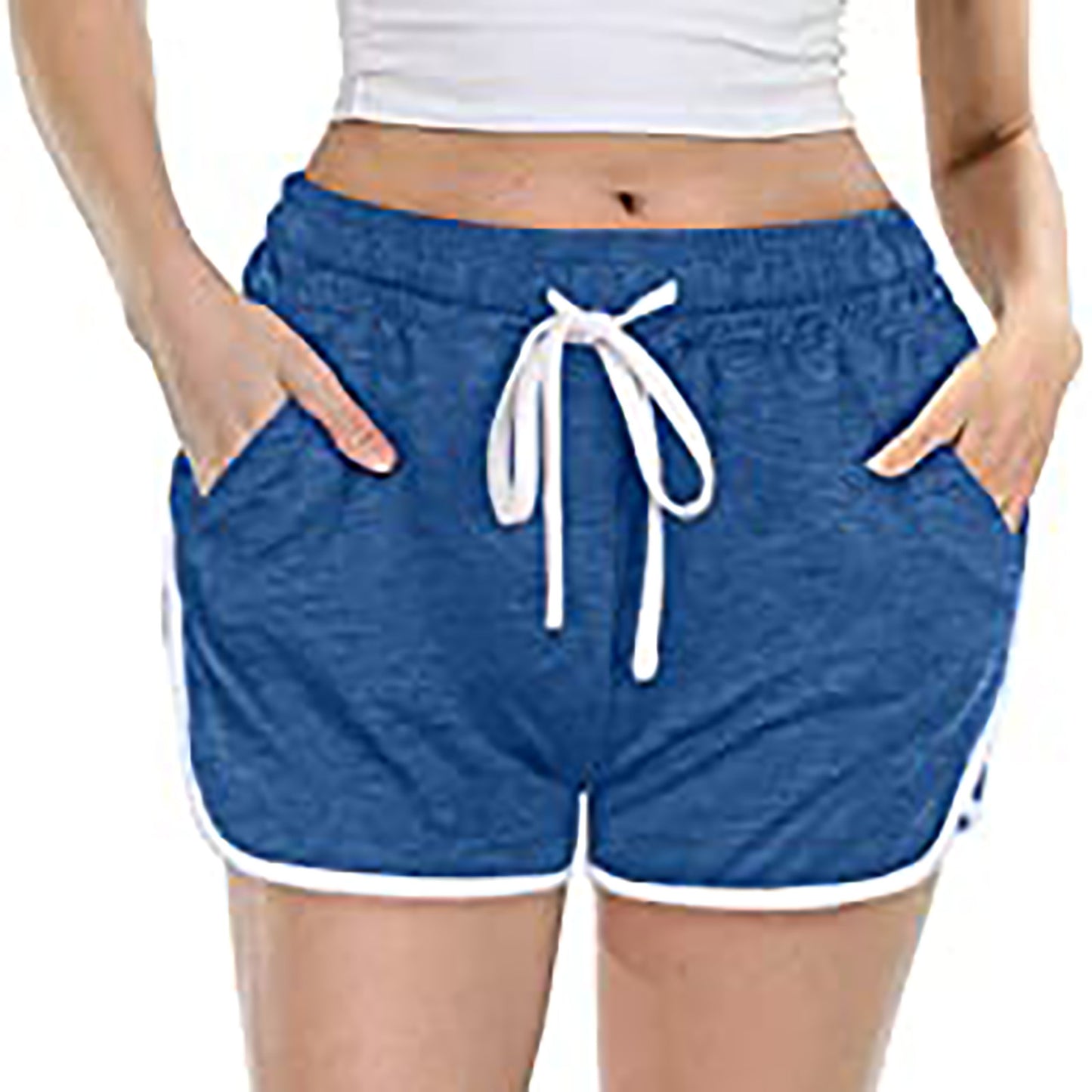 Women's Casual Solid Color Tether Shorts - X2-Shopping