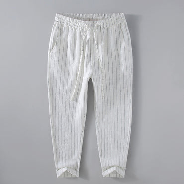 Men's Cotton And Linen Breathable Casual Versatile Loose Linen Harem Pants