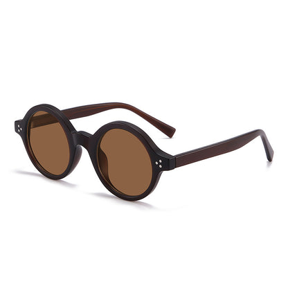 European And American Vintage Round Frame Polarized Sunglasses - X2-Shopping