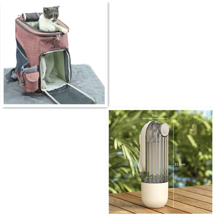 2 In 1 Pet Water Cup Segment Design Green Dog Walking Portable Drinking Cup Dog Feeding Supplies Pet Supplies Dog Walking Water Feeder Pets Products - X2-Shopping