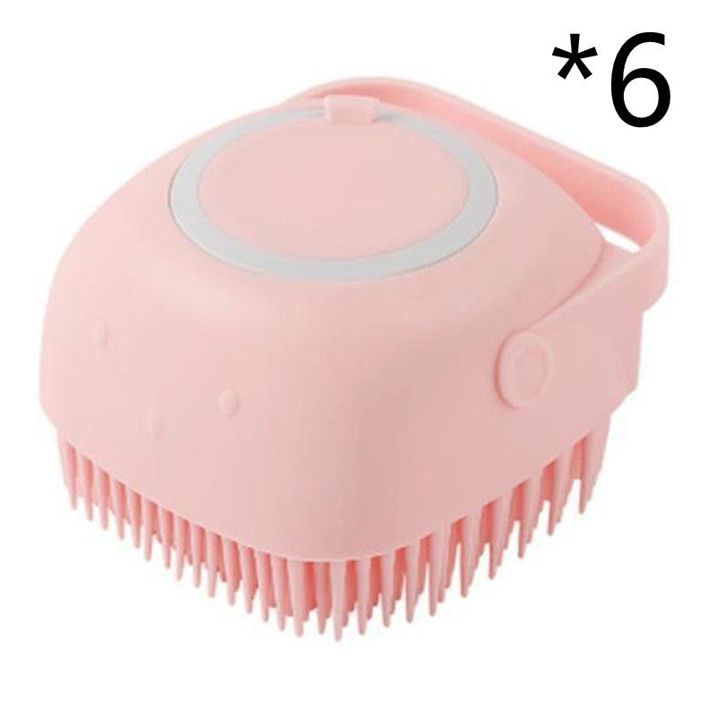 Silicone Dog Bath Massage Gloves Brush Pet Cat Bathroom Cleaning Tool Comb Brush For Dog Can Pour Shampoo Dog Grooming Supplies - X2-Shopping