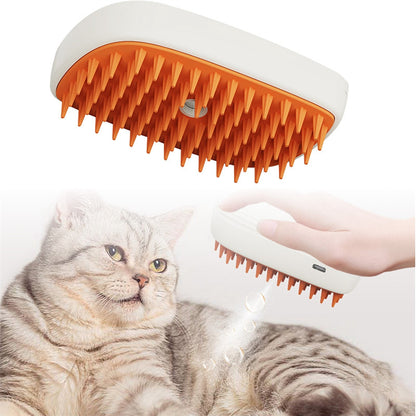 USB Rechargeable Pets Steam Brush Spray Massage Comb Pet Grooming Tools Cat Steam Comb Pet Products - X2-Shopping