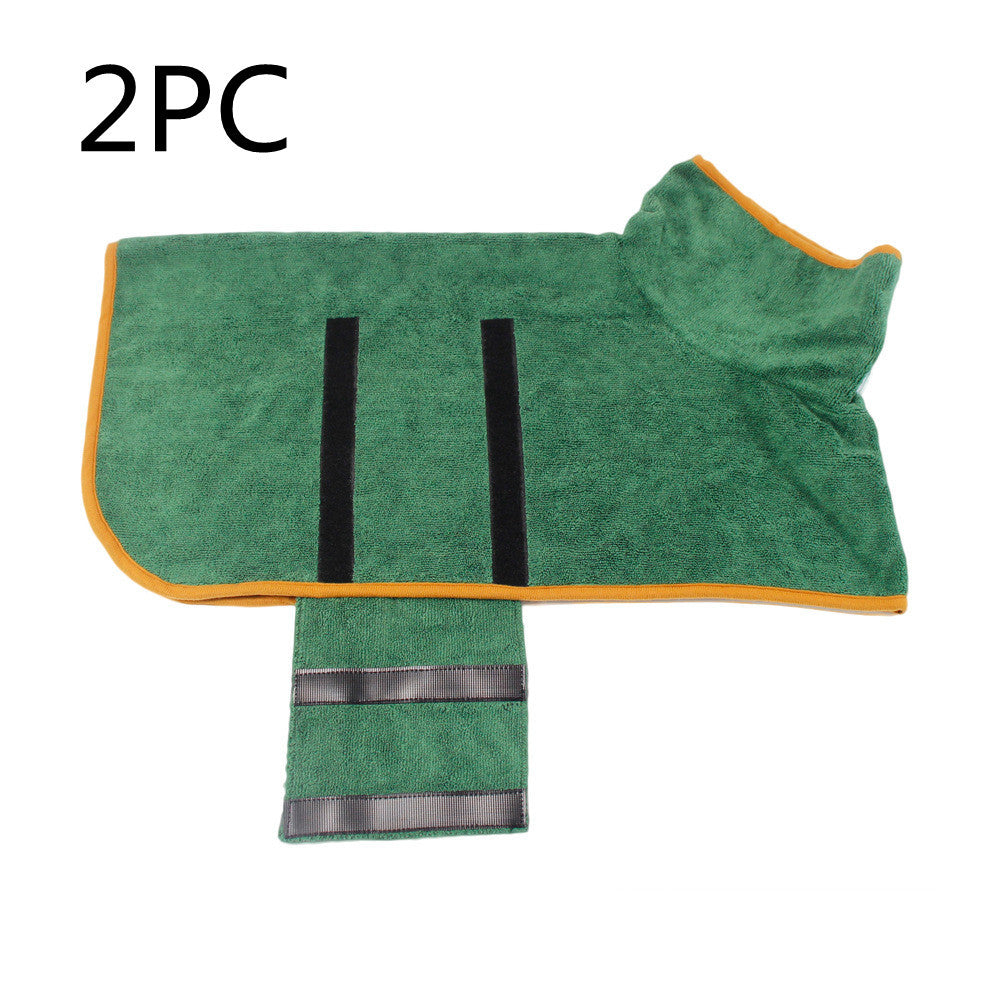 Absorbent Pet Bathrobe With Waist-wrapped Microfiber - X2-Shopping