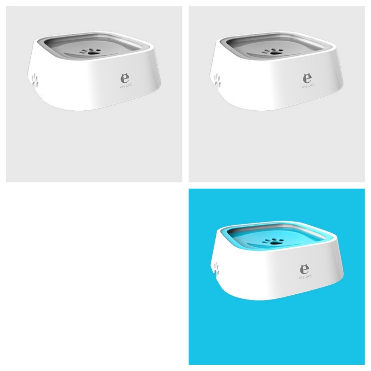 1.5L Cat Dog Water Bowl Carried Floating Bowl Anti-Overflow Slow Water Feeder Dispenser Pet Fountain ABS&PP Dog Supplies - X2-Shopping