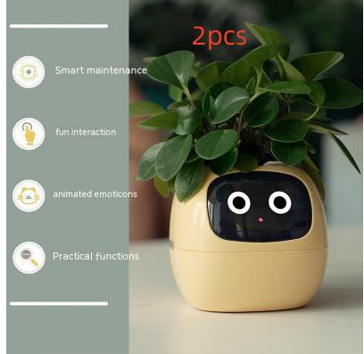 Smart Planter – Endloser Spaß – Über 49 ausdrucksstarke Ausdrücke – 7 intelligente Sensoren und KI-Chips machen das Pflanzenaufziehen einfach und unterhaltsam