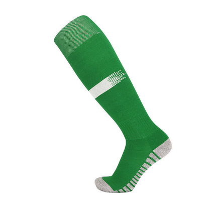 Lange, verdickte Fußballsocken für Herren, Handtuchunterseite, Trainingssport