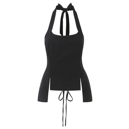 Sweet Halter Chic Back Lace-up Vest Sexy