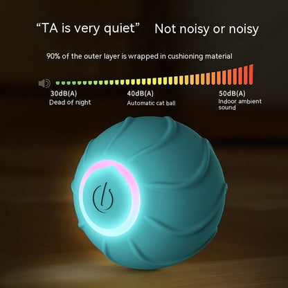 Smart Cat Toys Rolling Ball Pet Cat Owner Interactive Pets Toys Automatic Bouncing Ball USB Self Hi Teasing Kittens Jumping Ball - X2-Shopping
