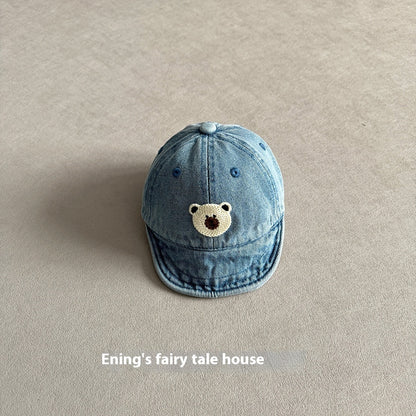 Small-month Baby Peaked Cap Spring And Autumn Denim Sunshade